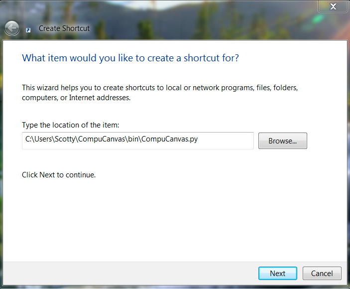 CompuCanvas shortcut screenshot